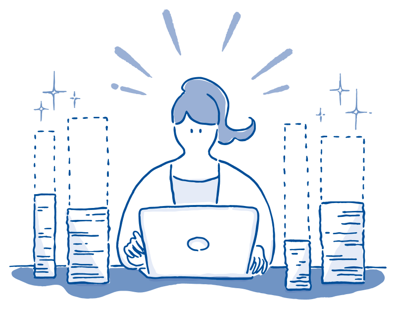 業務を効率化するイラスト